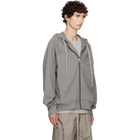 Rick Owens Gray Tower Windbreaker Hoodie