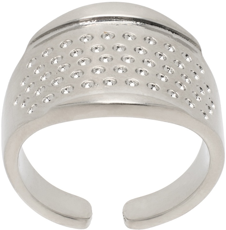 Photo: MM6 Maison Margiela Silver Metal Thimble Ring