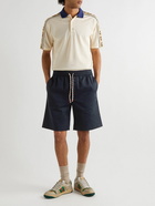 GUCCI - Straight-Leg Logo-Print Cotton-Twill Shorts - Blue