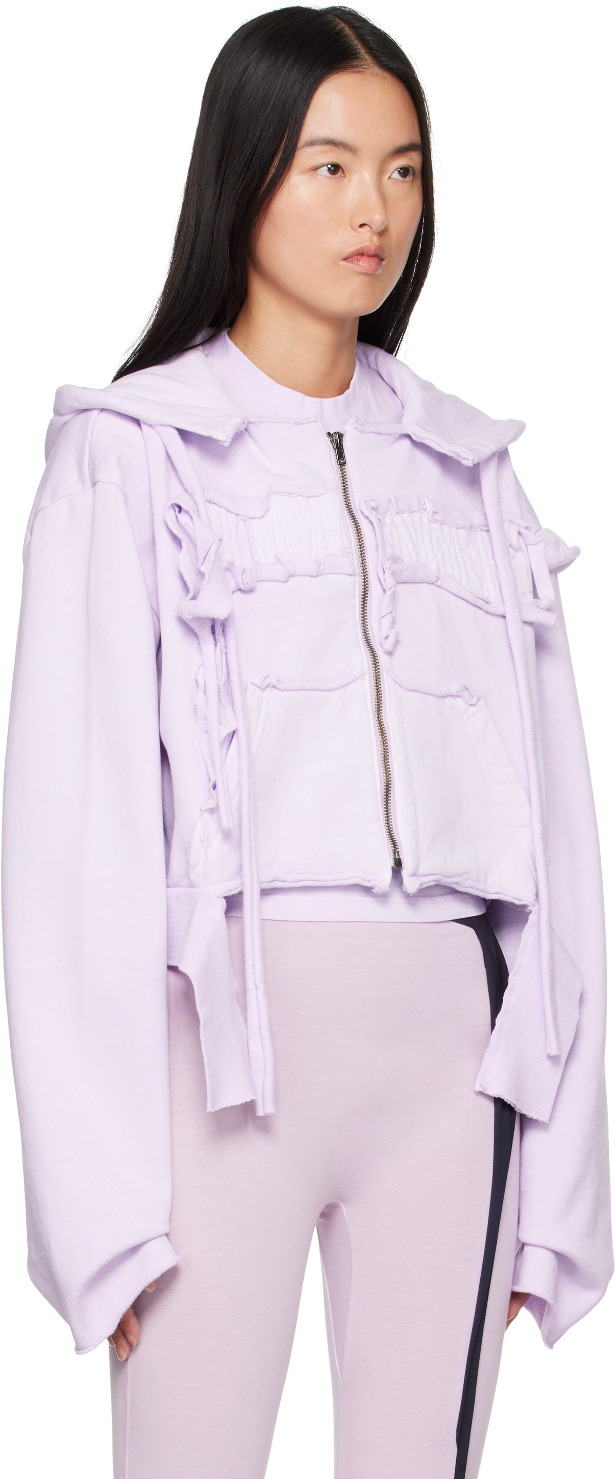 Ottolinger Purple Distressed Sweat Hoodie