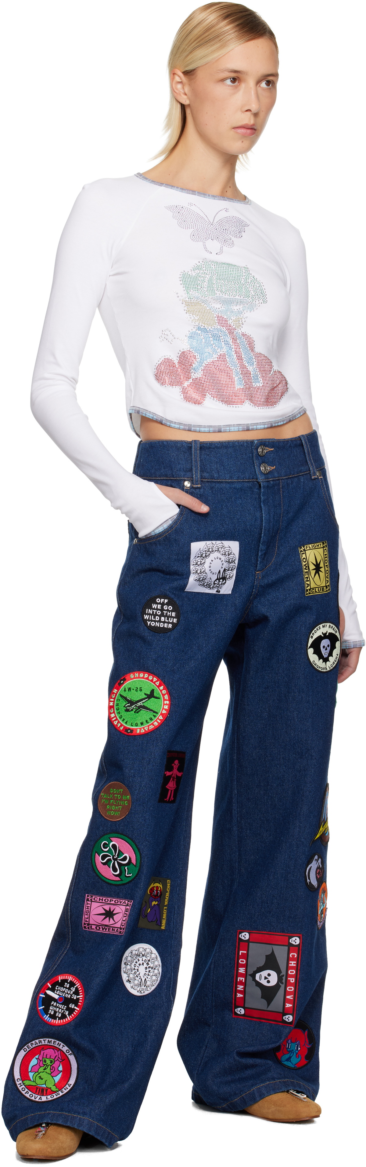 Chopova Lowena Navy Wicko Jeans