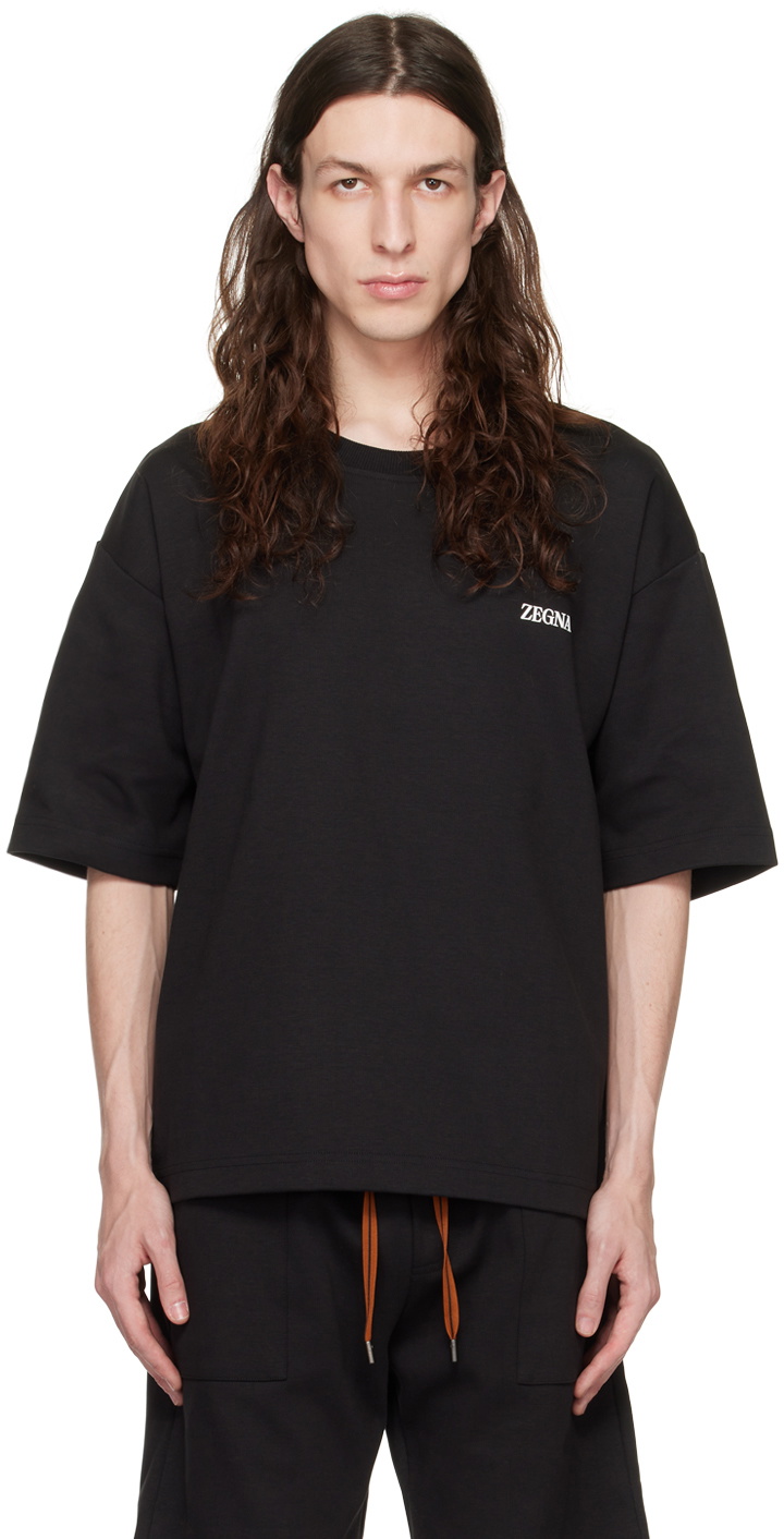 ZEGNA Black Essential T-Shirt Zegna