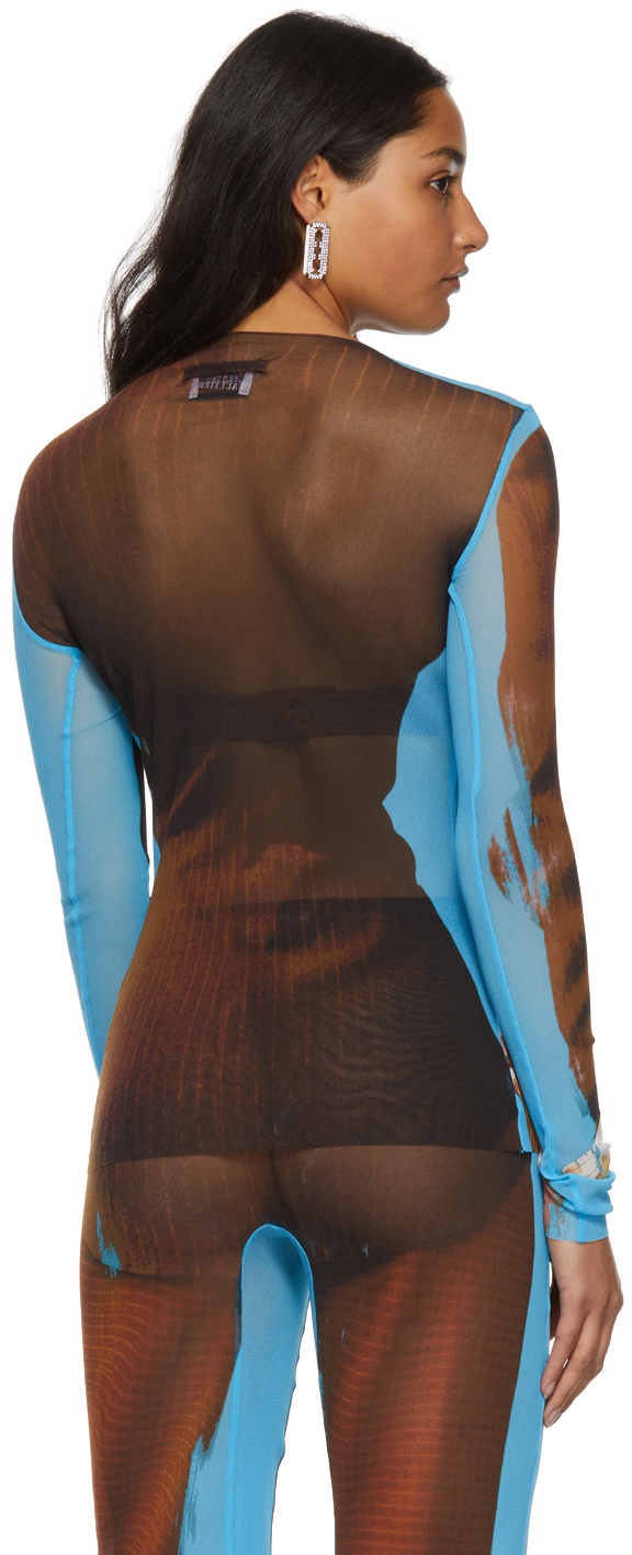 jean paul gaultier brown & blue tennis suit dress Jean Paul Gaultier Brown & Blue Tennis Suit T-Shirt Jean Paul Gaultier