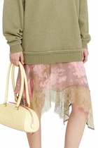 Diesel Sweatshirt dress with chiffon and lace skirt - Dresses - Woman -