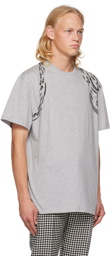 Alexander McQueen Gray Harness Skull T-Shirt