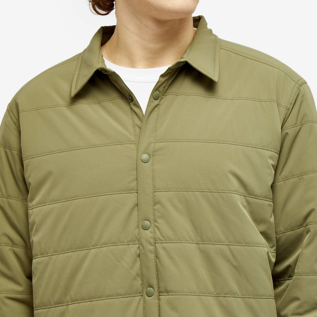 Snow Peak Men's Flexible Insulated Shirt in Olive Snow Peak