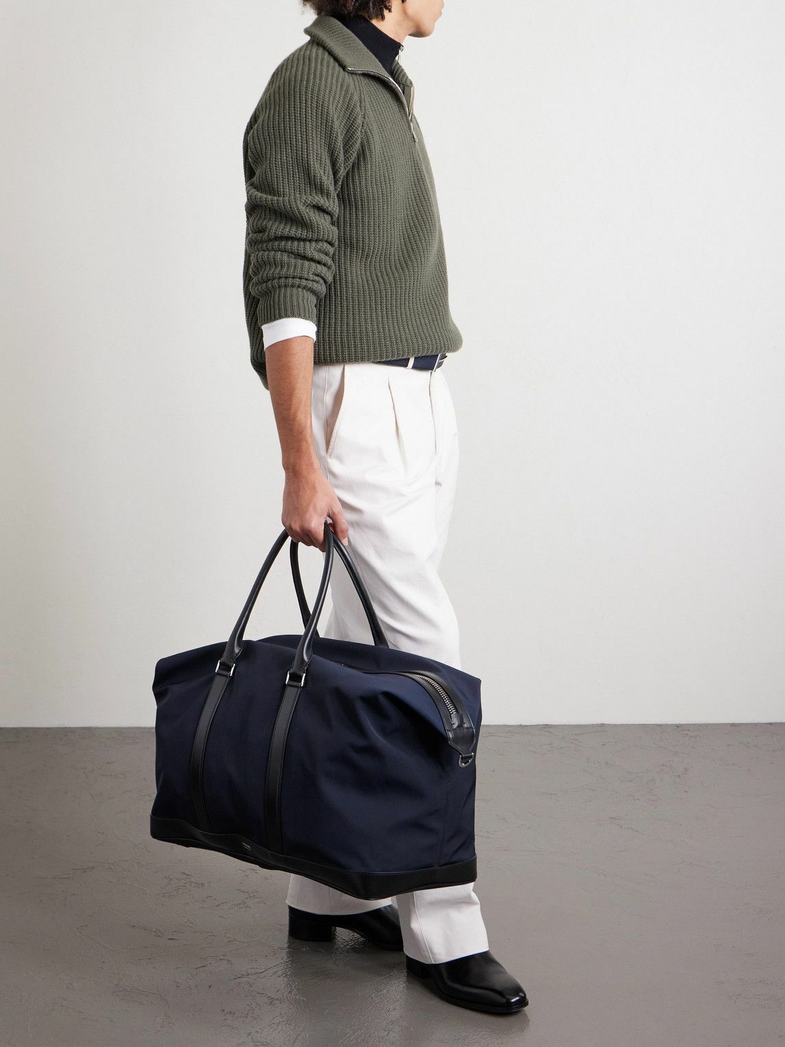 TOM FORD - Leather-Trimmed Recycled-Nylon Weekend Bag