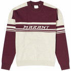 Isabel Marant Men's Colour Block Crew Sweat in Dark Plum