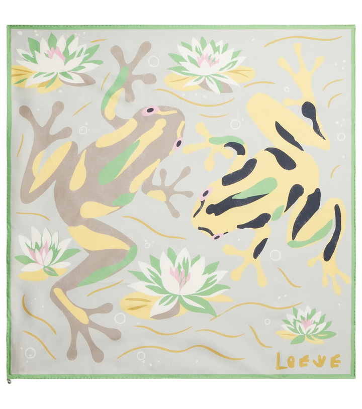 Photo: Loewe Printed silk twill scarf
