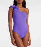 Karla Colletto Tess floral-appliqué swimsuit