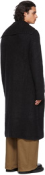 System Black Mohair Long Cardigan