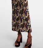 Etro Paisley semi-sheer midi dress