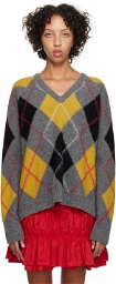 Molly Goddard Gray & Yellow Joanne Sweater