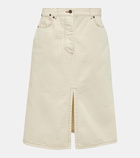 Dries Van Noten Denim midi skirt