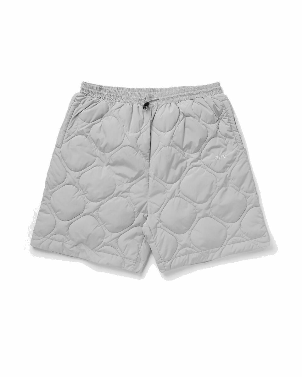 Photo: Arte Antwerp Quilted Bauhaus Shape Short Grey - Mens - Casual Shorts