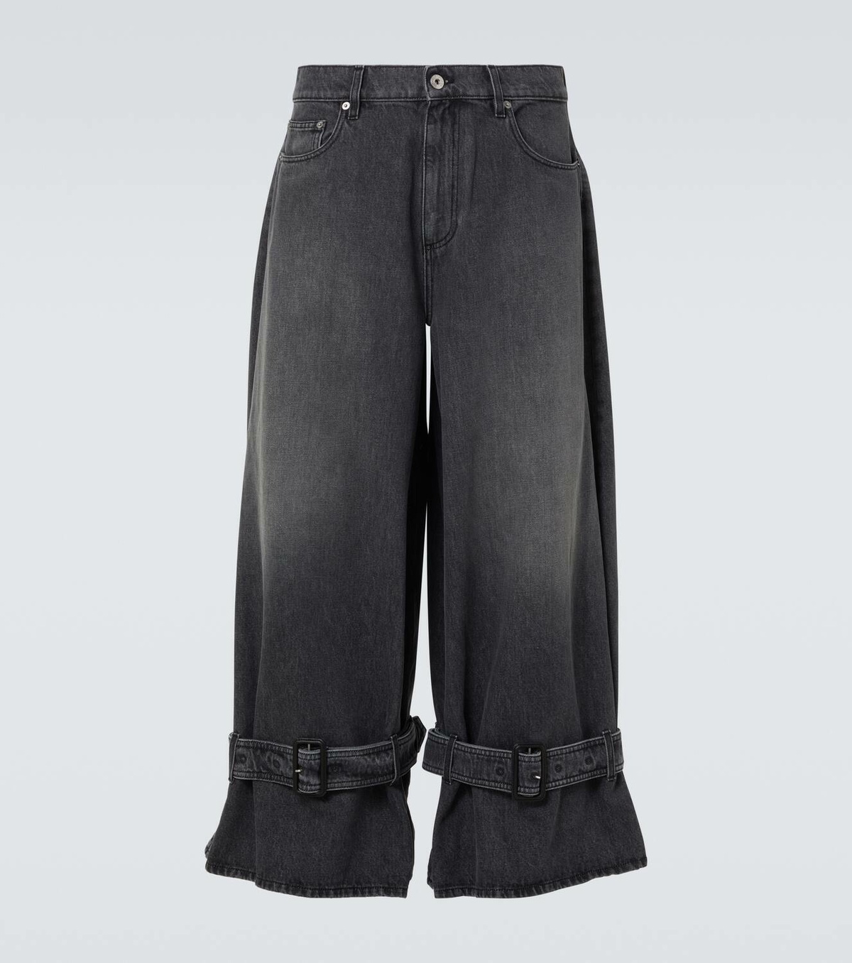 デニム・ジーパン JW ANDERSON Black Denim Wide-Leg Jeans JW Anderson Belt-detail faded wide-leg jeans JW Anderson