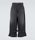 JW Anderson Belt-detail faded wide-leg jeans