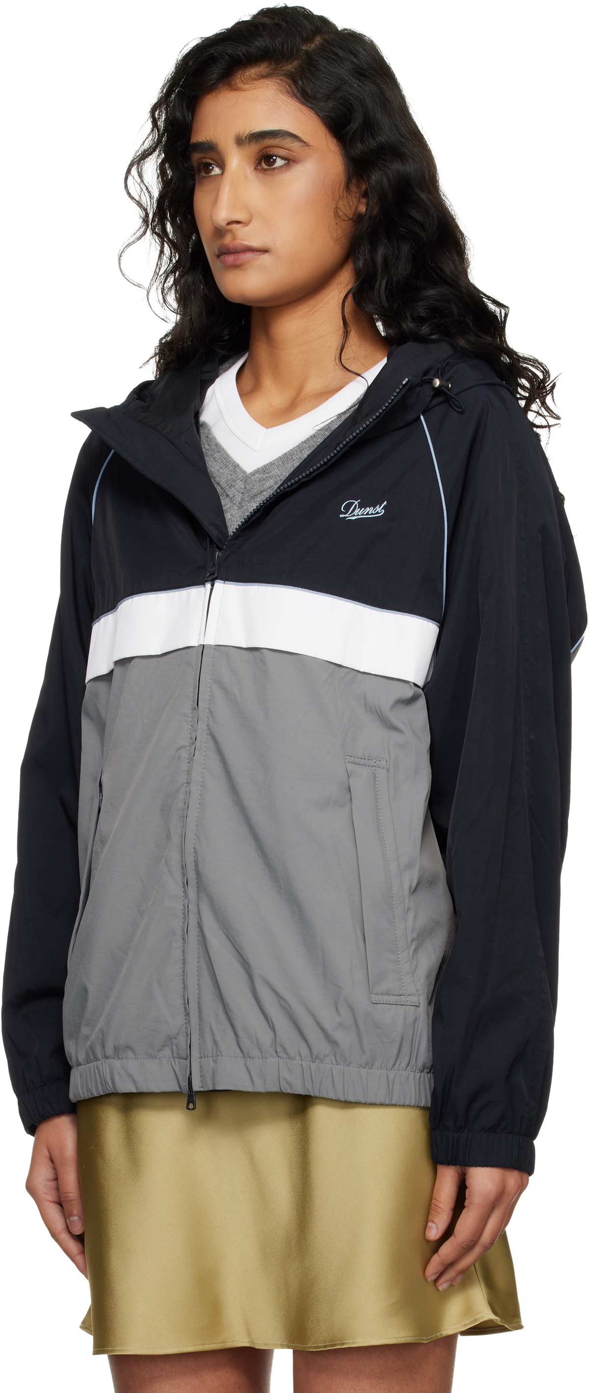 Dunst Navy & Gray Blocked Windbreaker Jacket