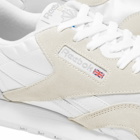 Reebok Men's Classic Nylon Sneakers in White/Light Grey