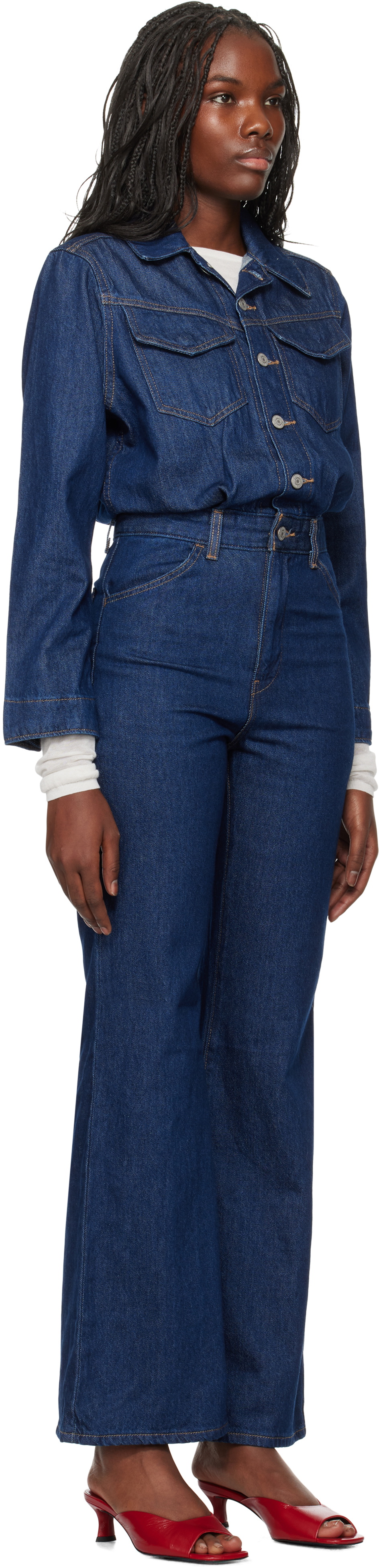 Levi's Blue Western Denim Jumpsuit