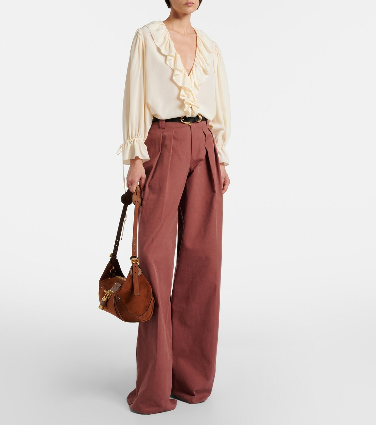 Chloé Ruffled silk blouse
