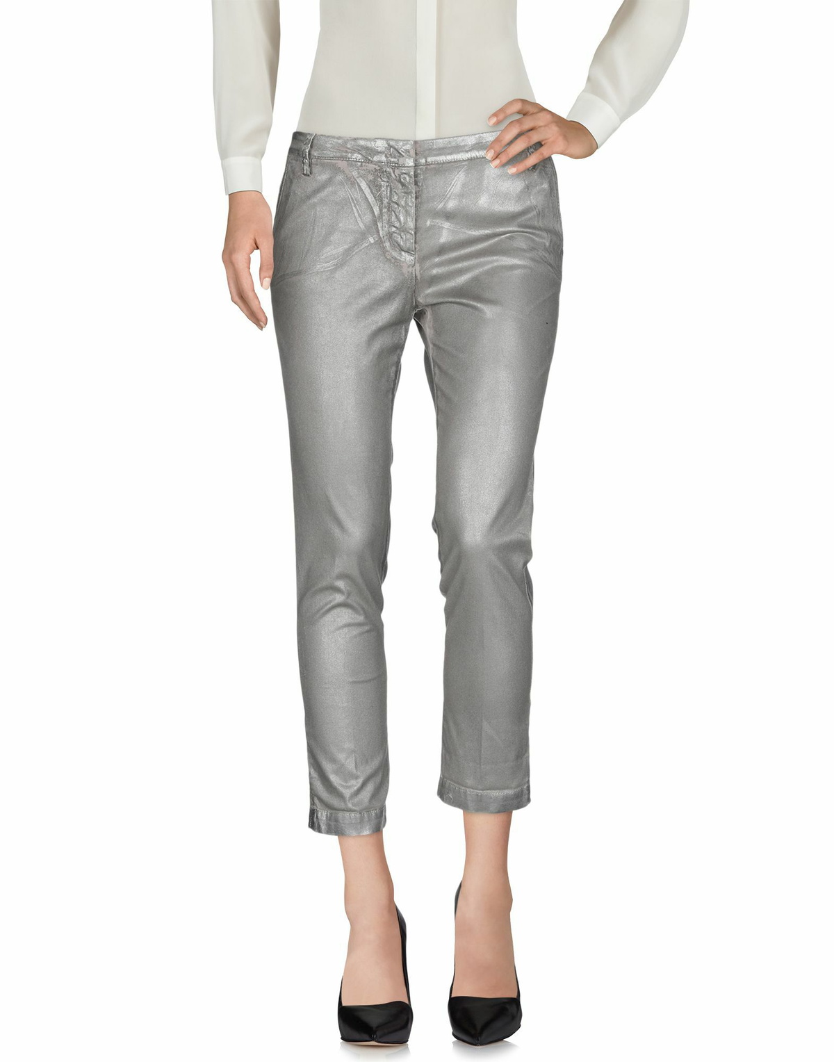Manila Grace Womens Pants in Grey