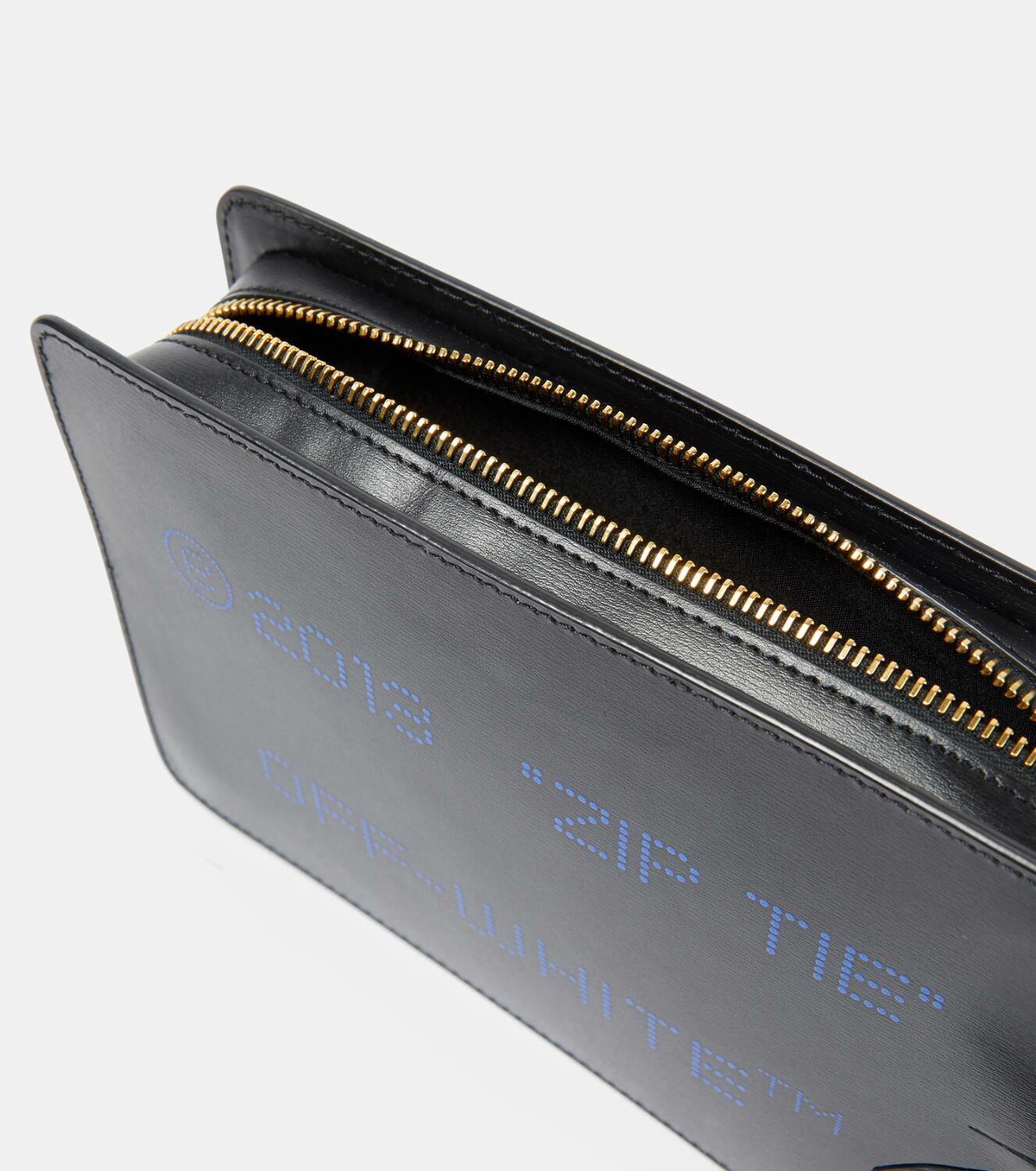 Off-White Zip Tie Medium leather clutch