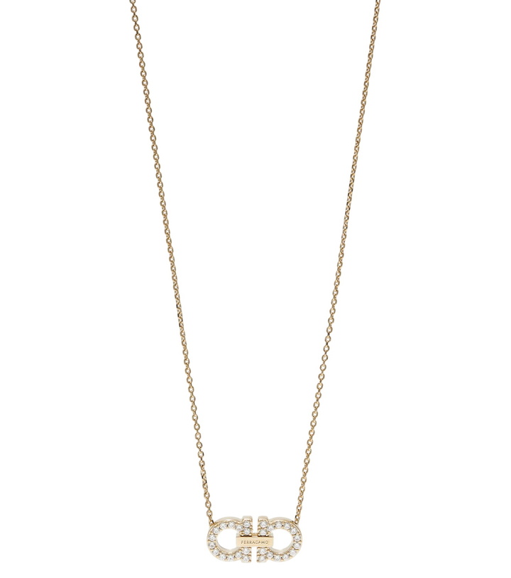 Photo: Ferragamo Gancini logo pendant necklace