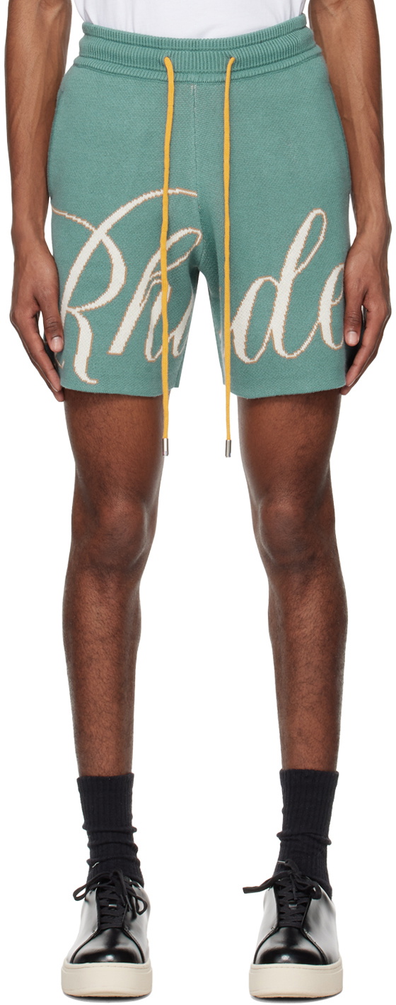 Rhude Blue Jacquard Shorts