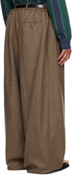 Martine Rose Brown Extreme Wide Leg Tailored Trousers