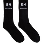 Rhude SSENSE Exclusive Black RH Socks