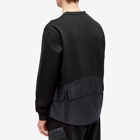 C.P. Company Men's Metropolis Series Fleece Mix Pocket Sweatshirt in Black