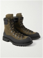 Belstaff - Mountain Rubber-Trimmed Nubuck and Leather Boots - Brown