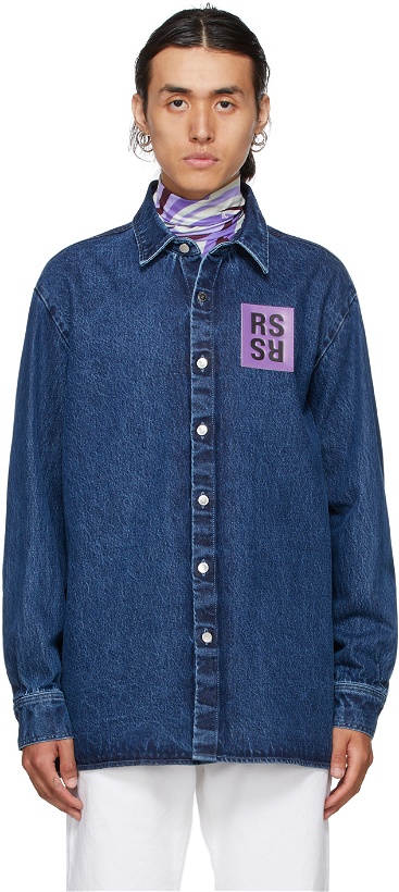 Photo: Raf Simons Blue & Purple Denim Straight Fit Shirt