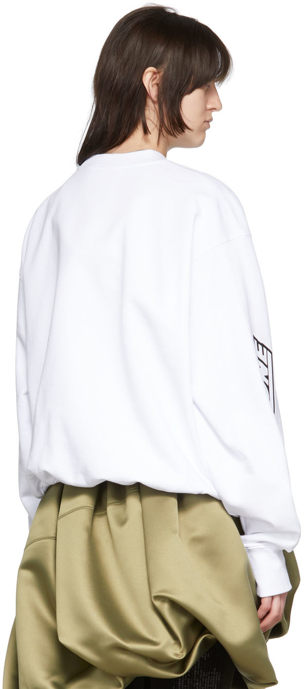 We11done White Cotton Sweatshirt