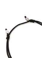 Valentino Garavani Vlogo Plaque Cord Bracelet - Black - One Size