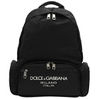 Dolce & Gabbana Men's Nylon Logo Back Pack in Black