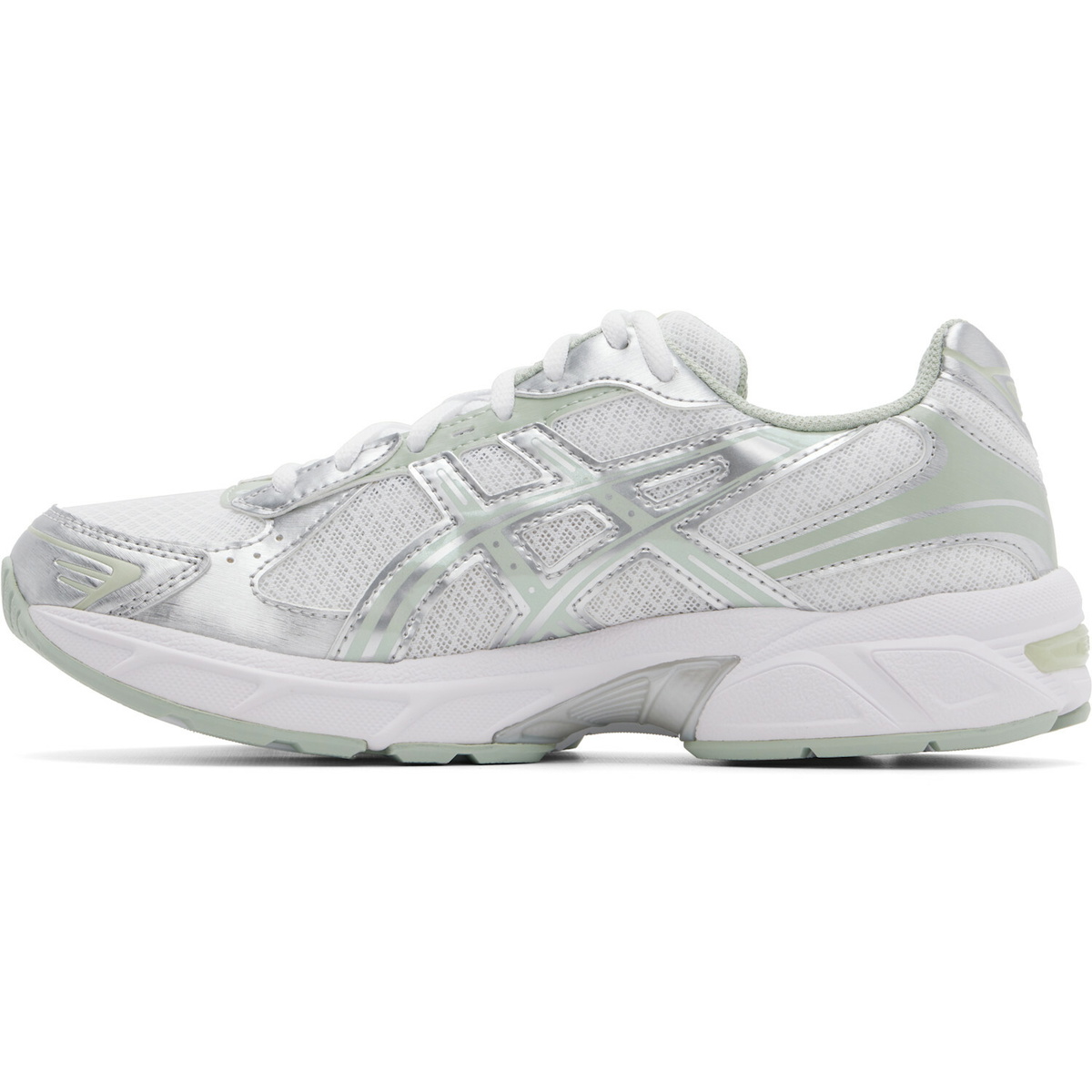 ASICS White & Green Gel-1130 Sneakers