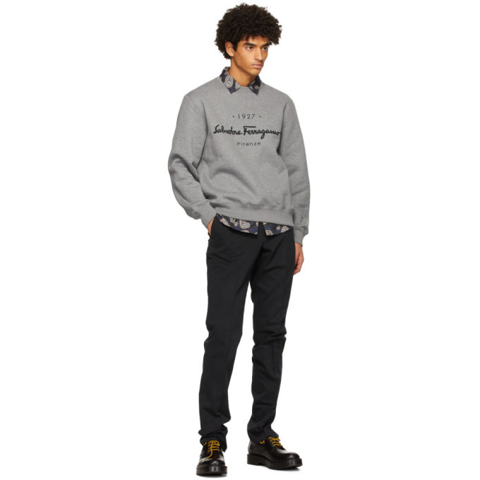 Salvatore Ferragamo Grey Logo Sweatshirt