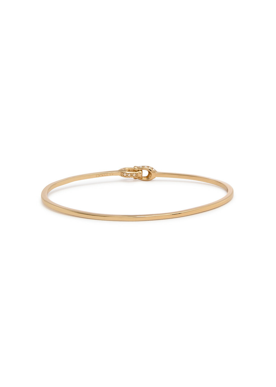 Coach Interlock Logo-embellished Bangle - Gold - One Size