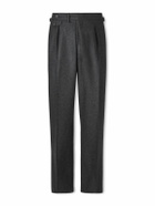 J. Mueser - Waverly Straight-Leg Pleated Wool-Twill Suit Trousers - Gray