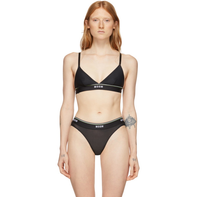 Photo: MSGM Black Elastic Band Bralette