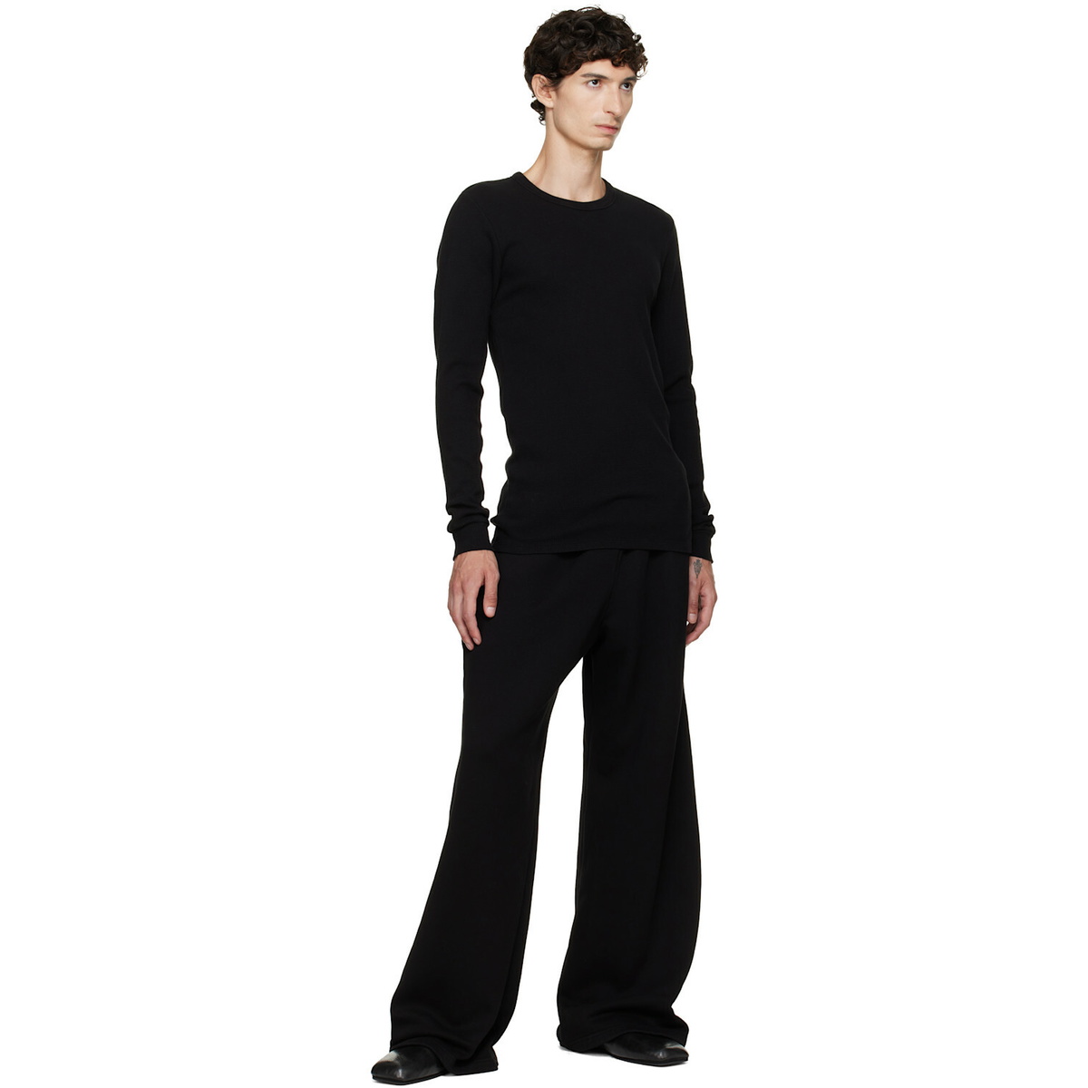Les Tien Black Heavyweight Party Sweatpants