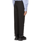 Juun.J Black Cotton Two-Pleat Long Trousers