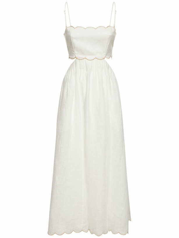 Photo: ZIMMERMANN - Devi Scalloped Linen Midi Dress