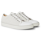 Lanvin - Cap-Toe Suede and Leather Sneakers - Men - Off-white