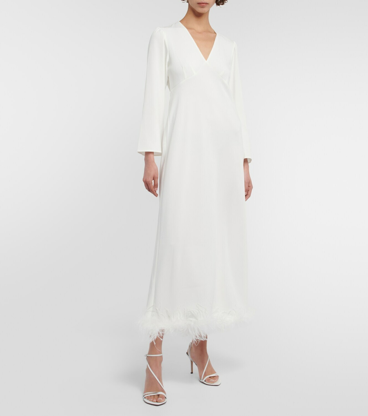Rixo Bridal Mya feather-trimmed dress Rixo