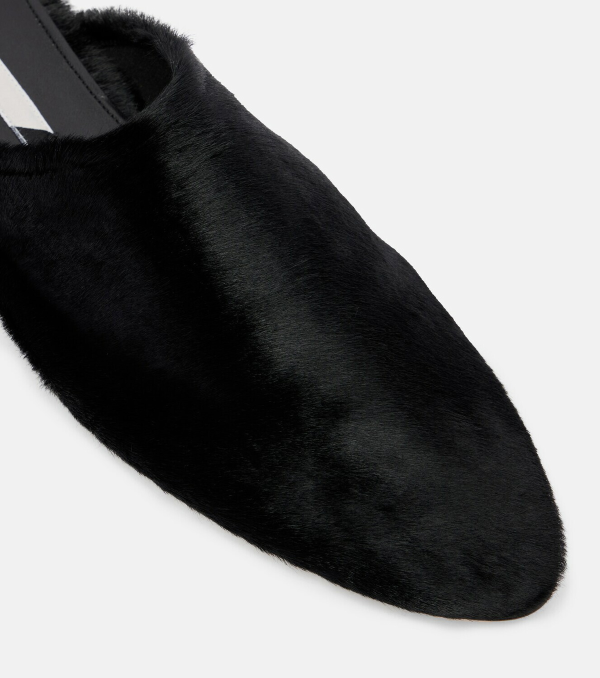 Christen Elipse calf hair mules
