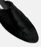 Christen Elipse calf hair mules