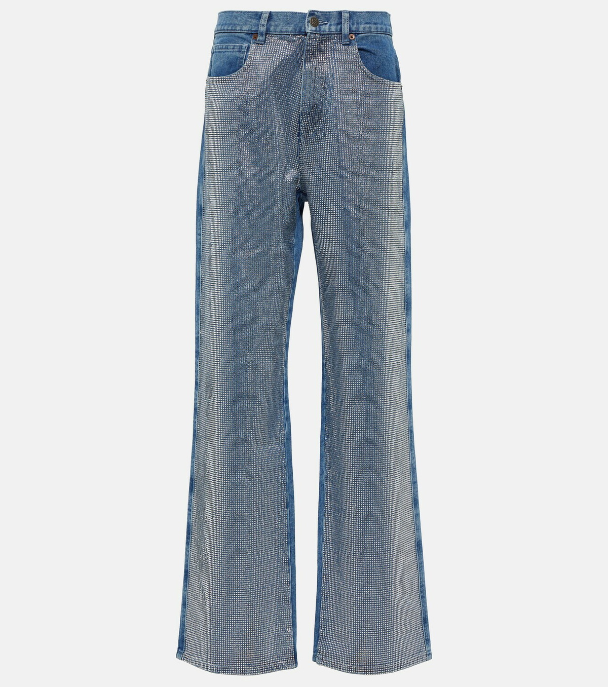 Giuseppe di Morabito Embellished high-rise wide-leg jeans